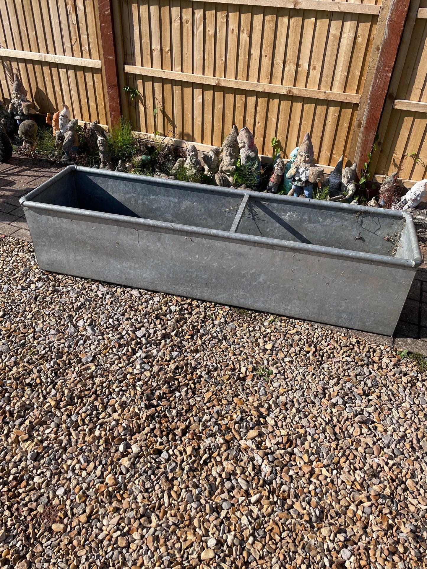 Galvanised water trough planter water feature 6ft.