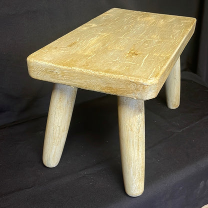 Solid wood painted 4 legged stool small low table pot stand.