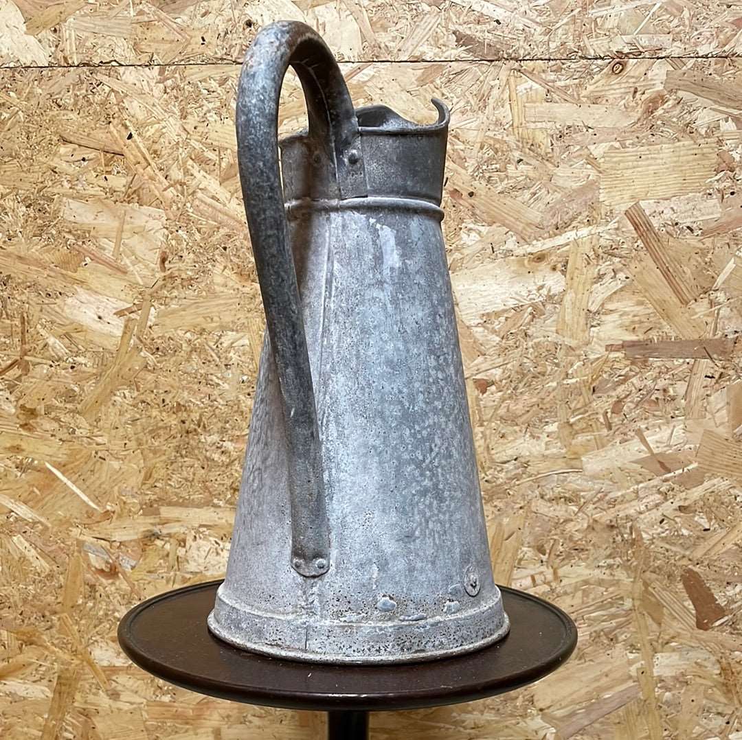 Galvanised French water pitcher.