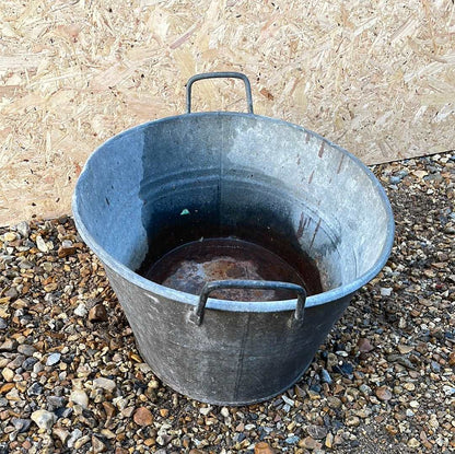 Oval two handled galvanised tub 50cm