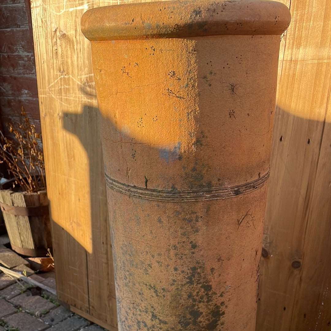 Large vintage pale terracotta chimney pot.