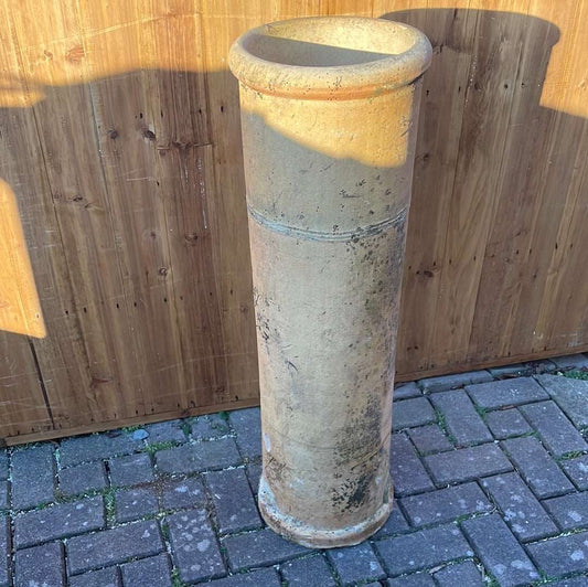 Large vintage pale terracotta chimney pot.