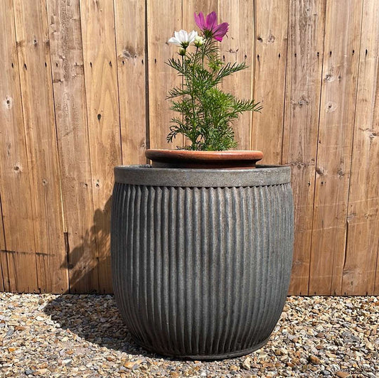 Dolly tub vintage No3 galvanised planter