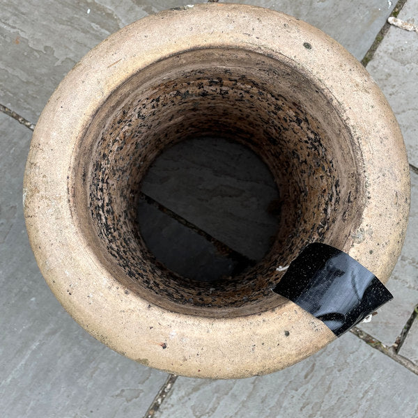 Handmade antique buff chimney pot.